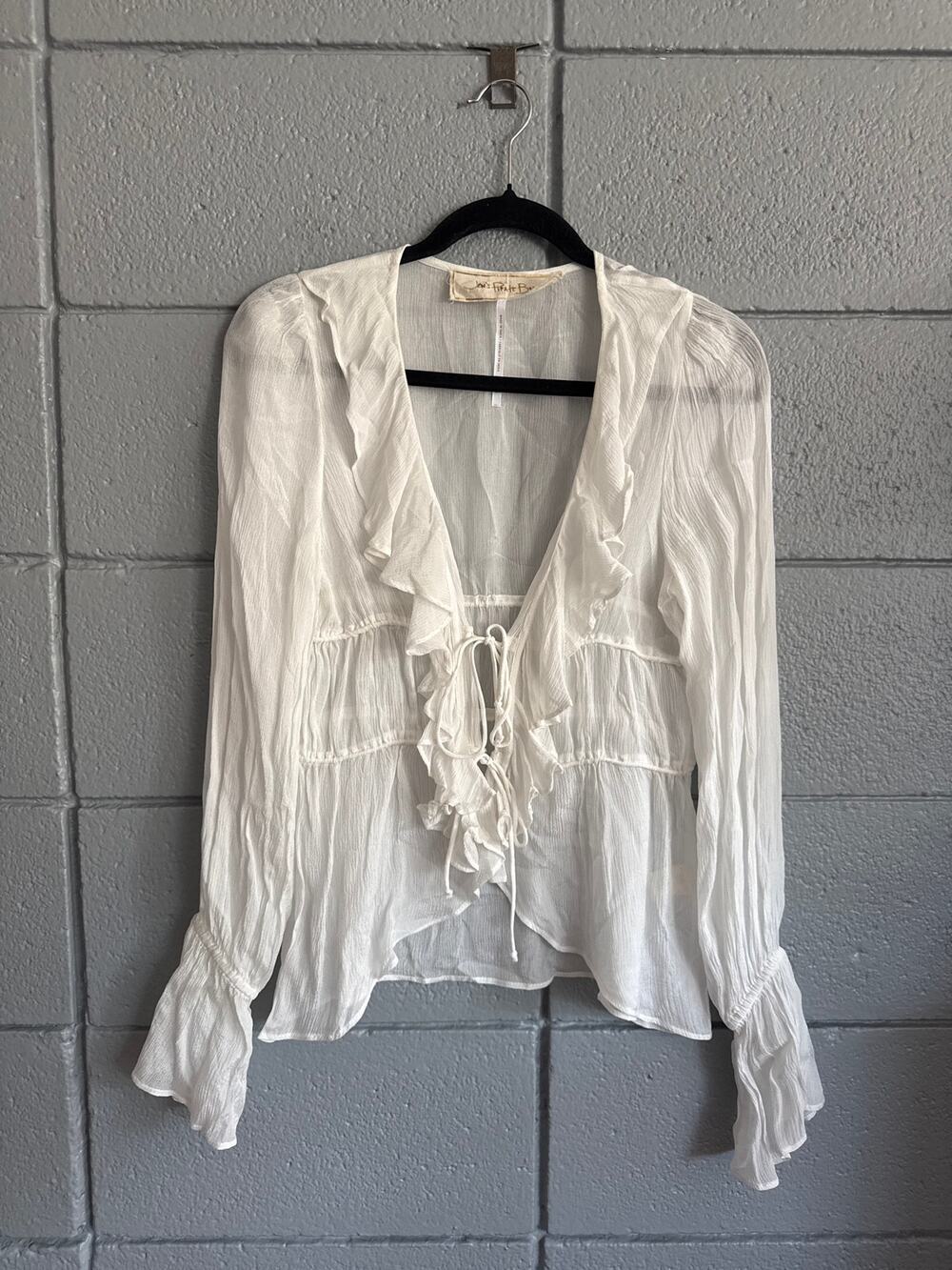 Jen's Pirate Booty Paradise Top in White size XS Piratecore Bohemian Whimsical